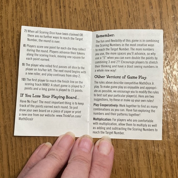 Think Fun Math Dice, Jr Game - Picture 10 of 12